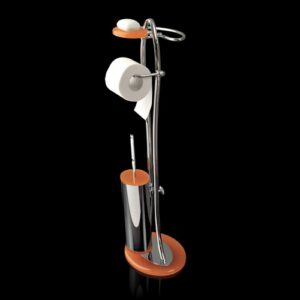 0895-C-VR Piantana wc-bidet cromata plexiglass verde KOR TL BATH