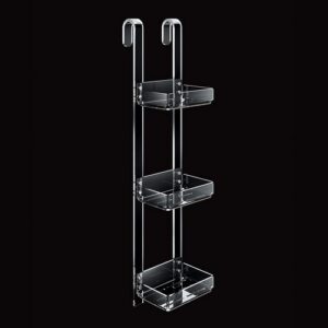 1113-C-RS Portaoggetti 3 piani da appendere in plexiglass rosa FORBOX TL BATH