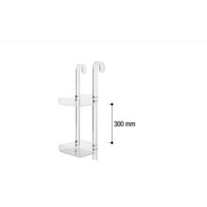 1122-C-AR Portaoggetti 2 piani da appendere plexiglass arancio FORBOX TL BATH