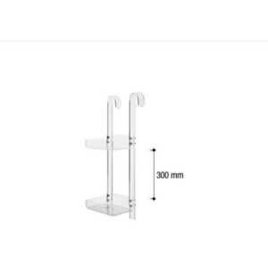 1122-C-RS Portaoggetti 2 piani da appendere plexiglass rosa FORBOX TL BATH
