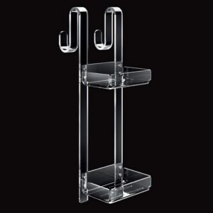 1132-C-AZ Portaoggetti in plexiglass azzurro 2 piani da appendere con gancio FORBOX TL BATH