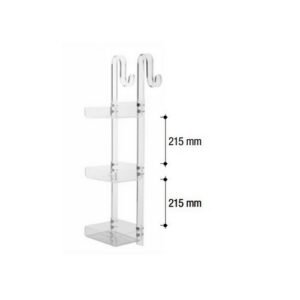 1133-C-BL Portaoggetti da appendere con gancio e plexiglass blu TL BATH