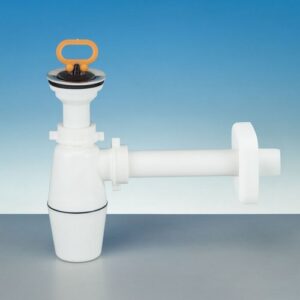 1511.013 Sifone Bottiglia Ø32 Bianco, Piletta 45X63 Tappo M Lira
