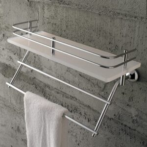 1538-C Mensola con ringhiera e porta salviette cromata RIVIERA TL BATH