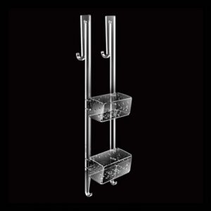 2132-C-TR Portaoggetti plexiglass 2 piani con gancio FORBOX TL BATH