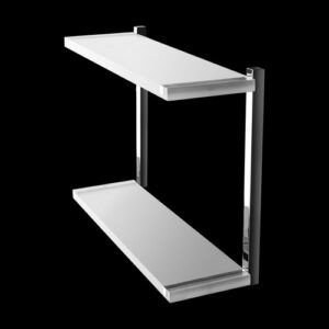 4542-C-VR Scaffale cromato plexiglass verde 2 piani EDEN TL BATH