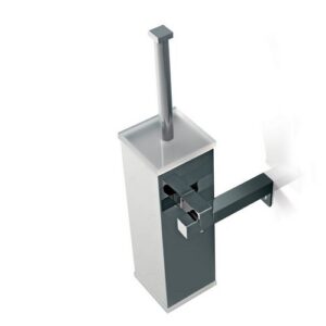 4566-C-AZ Portascopino a parete con plexiglass azzurro EDEN TL BATH