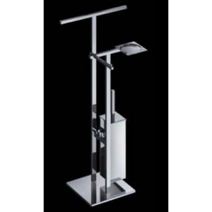 4575-C-BL Piantana cromata wc-bidet con base in plexiglass EDEN TL BATH