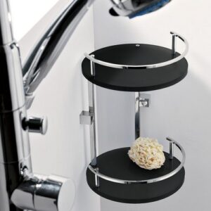 4583-C-BL Angoliera doccia 2 piani con ringhiera in plexiglass blu FORBOX TL BATH