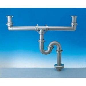 5233.120 Sifone 5233 S 1½" Tubo Pp Ø50  Metallizzato Lira