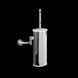 5566SXCNR Portascopino a parete lato sinistro con plexiglass nero KOR TL BATH