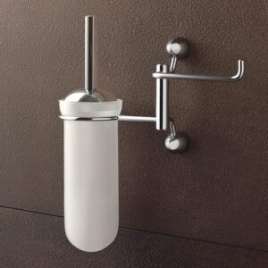 9026-C Portascopino e portarotolo a parete MARINA TL BATH