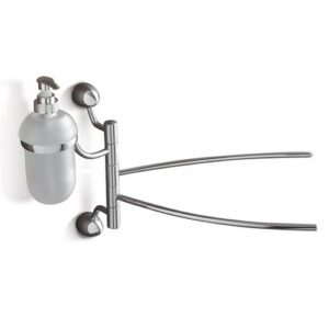 9028-C Dosatore sapone liquido con porta salviette orientabile MARINA TL BATH