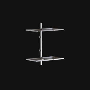C442-C Scaffale a due piani cromato CIAK TL BATH