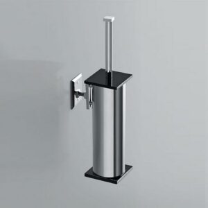 G366-C-VR Portascopino cromato a parete in plexiglass verde GRIP TL BATH