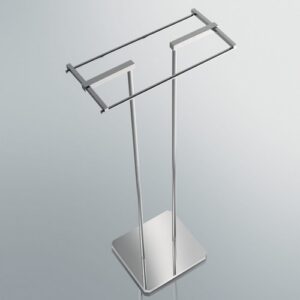 G377-C-RS Piantana lavabo cromata e plexiglass rosa GRIP TL BATH