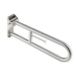 G56JCS29 Impugnatura Ribaltabile Con Porta Rotolo Inox Satinato Mm. 750 PONTE GIULIO
