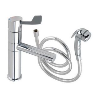 H50GBS28 Miscelatore Monocomando H.110Mm Bocca Girevole Leva Clinica E Doccetta PONTE GIULIO