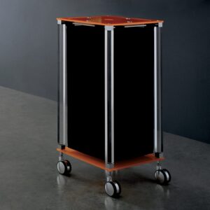 K121CSANR Carrello portabiancheria quadrato con aste in plexiglass trasparente LAUNDR BAG TL BATH - immagine 1