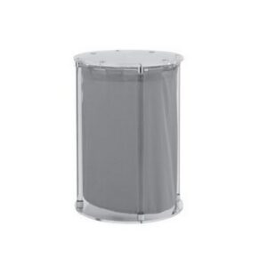 K173CSNAR Cesto portabiancheria tondo senza ruote con sacco nero e plexiglass arancio TL BATH