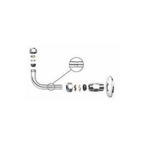 261 Curvetta sottolavabo attacco 1/2". Cromata, regolabile 5-9 cm Ø 1/2" SASSI